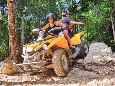 ATV Playa del Carmen Secret Caves tour double seater ATV